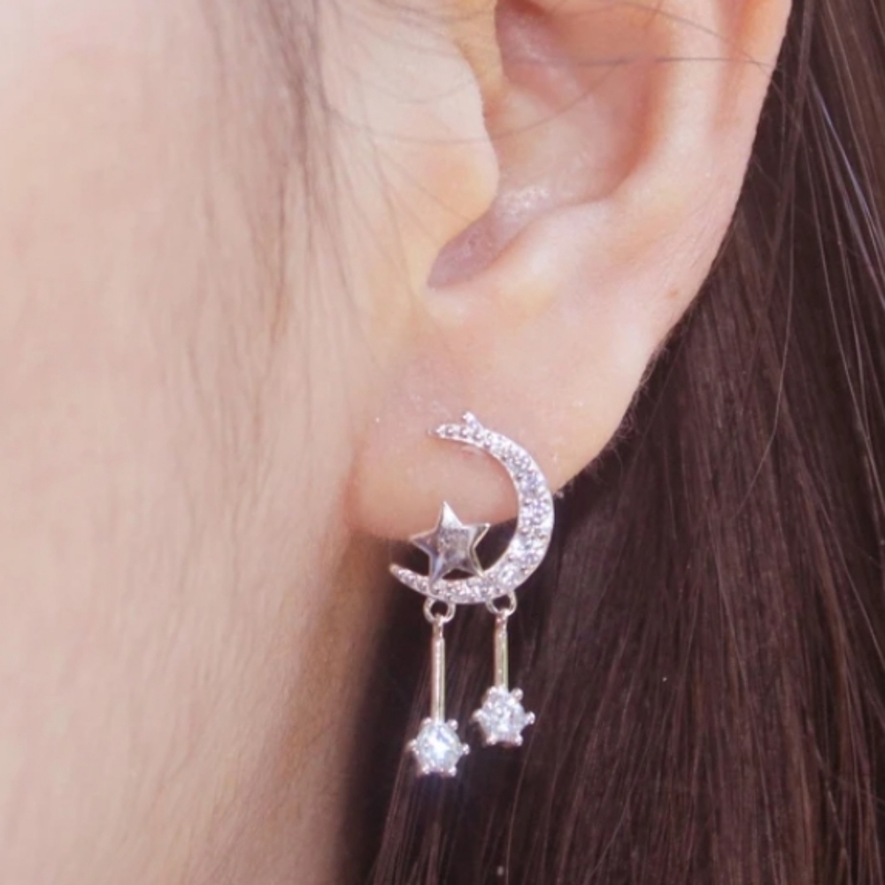 La Meno Silver🤍 Starling🌠 Earrings - Picture 14 of 15